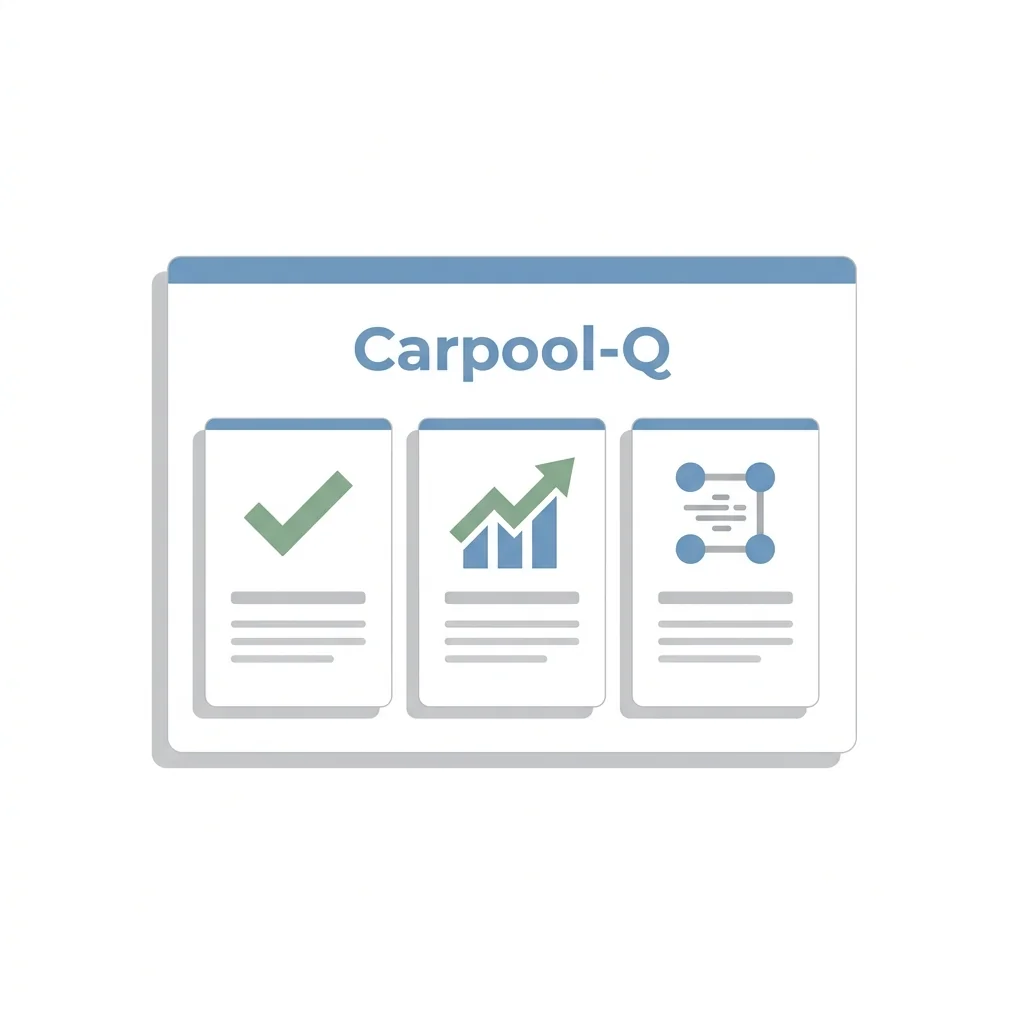 Carpool Kids onboarding flow showing a clean, simple setup process for adding members and setting pickup times
