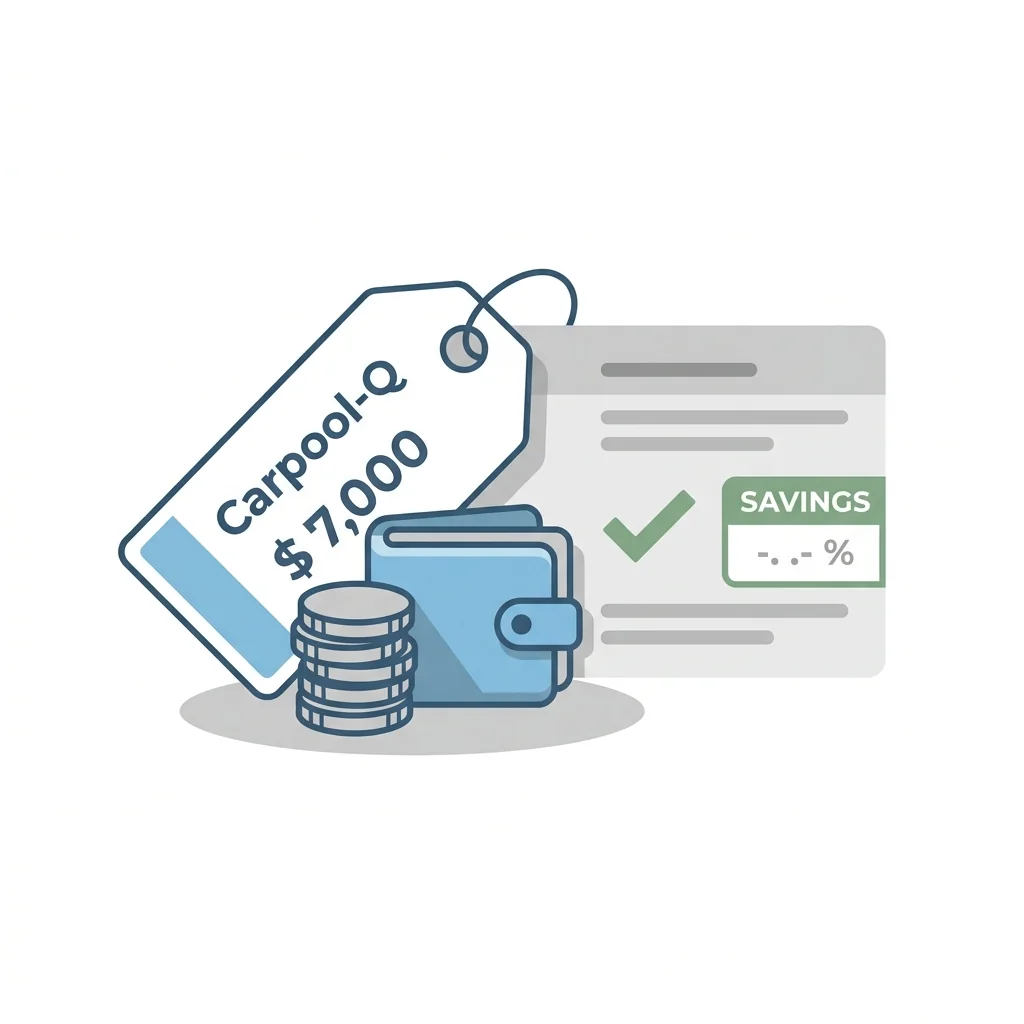Carpool.School pricing page showing per-user enterprise pricing with a 100-user minimum requirement